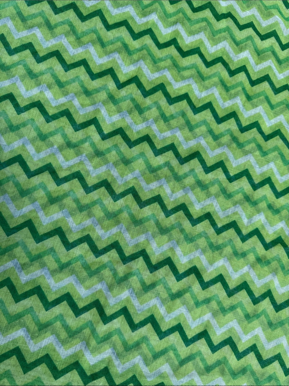 Claire’s Green/White Zigzag Pattern Infinity Scarf-St Patrick’s Day-Grinch Vibes